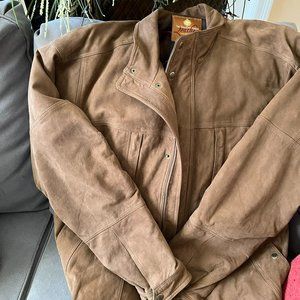 Territory Ahead Leather Jacket 3XLT tan with plaid interior